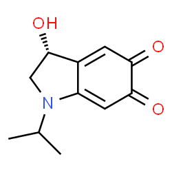 1H-Indole-5,6-dione,2,3-dihydro-3-hydroxy-1-(1-methylethyl)-,(R)-(9CI) structure
