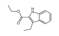 3-乙基-1H-吲哚-2-羧酸乙酯结构式