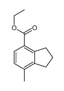 2,3-Dihydro-7-methyl-1H-indene-4-carboxylic acid ethyl ester structure