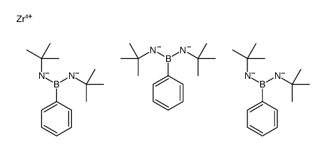 tert-butyl-[tert-butylazanidyl(phenyl)boranyl]azanide,zirconium(4+) Structure