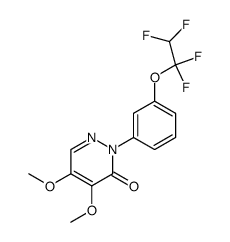 4,5-dimethoxy-2-[3-(1,1,2,2-tetrafluoro-ethoxy)-phenyl]-2H-pyridazin-3-one结构式