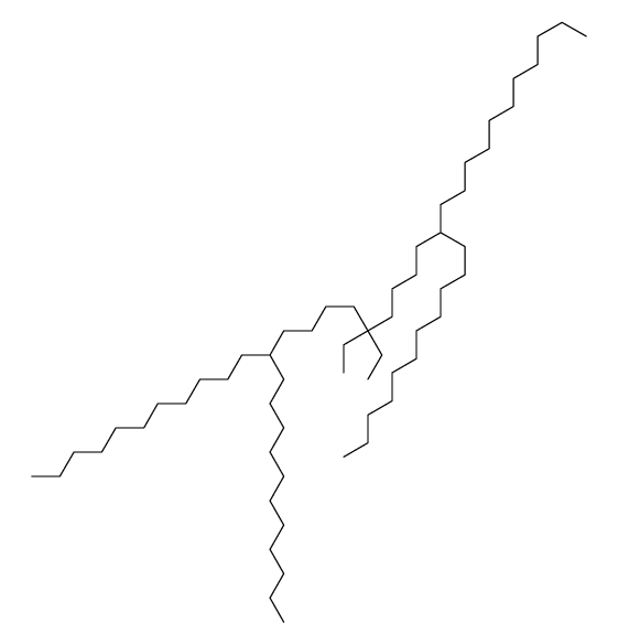 17,17-diethyl-12,22-di(undecyl)tritriacontane Structure