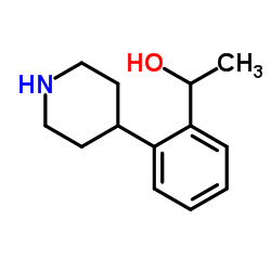 1-[2-(4-Piperidinyl)phenyl]ethanol Structure