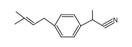 2-[4-(3-methyl-2-butenyl)phenyl]propionitrile Structure