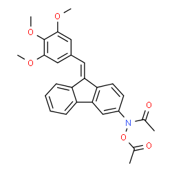 N,O-Diacetyl-N-(9-(3,4,5-trimethoxybenzylidene)fluoren-3-yl)hydroxylam ine结构式
