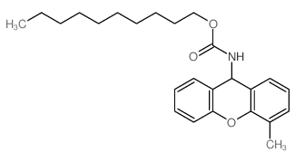 decyl N-(4-methyl-9H-xanthen-9-yl)carbamate Structure