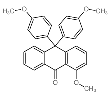 9(10H)-Anthracenone,1-methoxy-10,10-bis(4-methoxyphenyl)-结构式