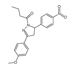 1-[3-(4-Methoxy-phenyl)-5-(4-nitro-phenyl)-4,5-dihydro-pyrazol-1-yl]-butan-1-one Structure