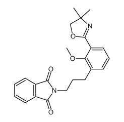 2-(3-(3-(4,4-dimethyl-4,5-dihydrooxazol-2-yl)-2-methoxyphenyl)propyl)isoindoline-1,3-dione结构式