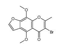 6-bromo-4,9-dimethoxy-7-methylfuro[3,2-g]chromen-5-one结构式