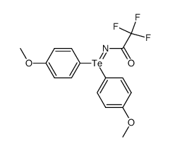 N-(trifluoroacetyl)-di(p-methoxyphenyl)tellurimide结构式