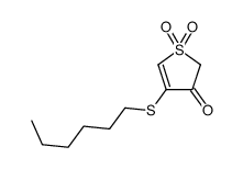 4-hexylsulfanyl-1,1-dioxothiophen-3-one结构式
