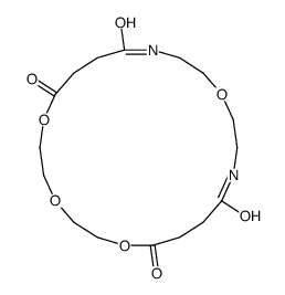 1,4,7,15-tetraoxa-12,18-diazacyclodocosane-8,11,19,22-tetrone Structure