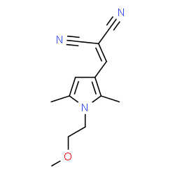 Propanedinitrile, [[1-(2-methoxyethyl)-2,5-dimethyl-1H-pyrrol-3-yl]methylene]- (9CI) picture