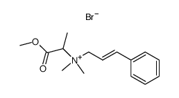 N-(1-methoxy-1-oxopropan-2-yl)-N,N-dimethyl-3-phenylprop-2-en-1-aminium bromide结构式