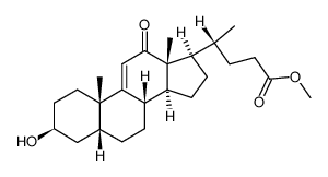 methyl 3β-hydroxy-12-oxo-5β-chol-9(11)-enate结构式