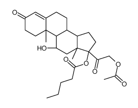 [(8S,9S,10R,11S,13S,14S,17R)-17-(2-acetyloxyacetyl)-11-hydroxy-10,13-dimethyl-3-oxo-2,6,7,8,9,11,12,14,15,16-decahydro-1H-cyclopenta[a]phenanthren-17-yl] pentanoate Structure