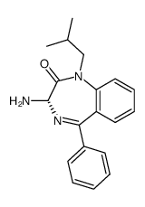 3-amino-1-isobutyl-5-phenyl-1,3-dihydro-2H-1,4-benzodiazepin-2-one Structure