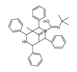 N-tert-butyl-5-methyl-9-oxo-2,4,6,8-tetraphenyl-3,7-diazabicyclo[3.3.1]nonane-3-carboxamide结构式