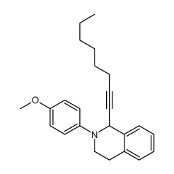 2-(4-methoxyphenyl)-1-oct-1-ynyl-3,4-dihydro-1H-isoquinoline Structure