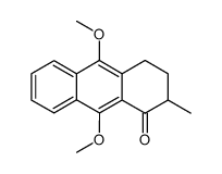 3,4-dihydro-9,10-dimethoxy-2-methylanthracen-1(2H)-one结构式