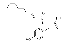 (2S)-3-(4-hydroxyphenyl)-2-(non-2-enoylamino)propanoic acid Structure