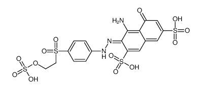 4-amino-5-hydroxy-3-[[4-[[2-(sulphooxy)ethyl]sulphonyl]phenyl]azo]naphthalene-2,7-disulphonic acid structure