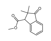 2,2-Dimethyl-3-oxo-indan-1-carboxylic acid methyl ester结构式