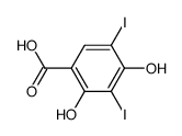 2,4-dihydroxy-3,5-diiodo-benzoic acid Structure