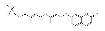 (E,E)-7-[[9-(3,3-Dimethyloxiranyl)-3,7-dimethyl-2,6-nonadienyl]oxy]-2H-1-benzopyran-2-one Structure