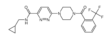 6-[4-(2-trifluoromethylbenzoyl)piperazin-1-yl]pyridazine-3-carboxylic acid cyclopropylmethylamide Structure