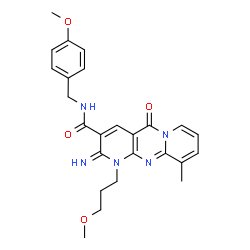 2-imino-N-(4-methoxybenzyl)-1-(3-methoxypropyl)-10-methyl-5-oxo-1,5-dihydro-2H-dipyrido[1,2-a:2,3-d]pyrimidine-3-carboxamide Structure