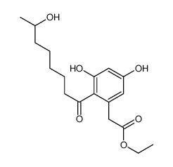 ethyl 2-[3,5-dihydroxy-2-(7-hydroxyoctanoyl)phenyl]acetate Structure