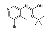 tert-butyl N-(5-bromo-4-methylpyridin-3-yl)carbamate Structure