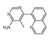 5-methyl-6-quinolin-8-ylpyrimidin-4-amine结构式