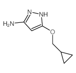 5-(环丙基甲氧基)-1H-吡唑-3-胺结构式