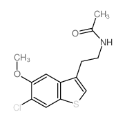 N-[2-(6-chloro-5-methoxy-benzothiophen-3-yl)ethyl]acetamide结构式