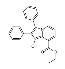 ethyl 1-hydroxy-2,3-diphenylindolizine-8-carboxylate Structure