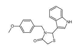 2-(1H-indol-3-yl)-3-[(4-methoxyphenyl)methyl]thiazolidin-4-one structure