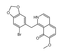 1-[(6-bromo-1,3-benzodioxol-5-yl)methyl]-7-methoxy-2H-isoquinolin-8-one Structure
