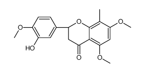 (2S)-2-(3-hydroxy-4-methoxyphenyl)-5,7-dimethoxy-8-methyl-2,3-dihydrochromen-4-one结构式