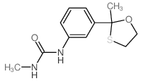 Urea,N-methyl-N'-[3-(2-methyl-1,3-oxathiolan-2-yl)phenyl]- structure