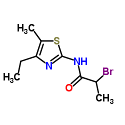 2-Bromo-N-(4-ethyl-5-methyl-1,3-thiazol-2-yl)propanamide Structure