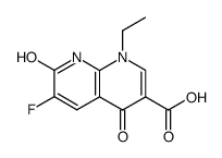 1-ethyl-6-fluoro-1,4-dihydro-7-hydroxy-4-oxo-1,8-naphthyridine-3-carboxylic acid结构式