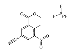 3-carbomethoxy-4-methyl-5-nitrobenzenediazonium fluoroborate结构式