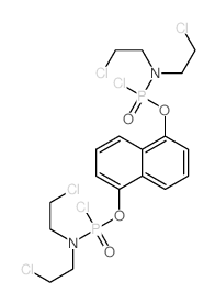 N-[[5-[bis(2-chloroethyl)amino-chloro-phosphoryl]oxynaphthalen-1-yl]oxy-chloro-phosphoryl]-2-chloro-N-(2-chloroethyl)ethanamine结构式