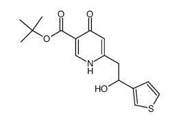 6-(2-Hydroxy-2-thiophen-3-yl-ethyl)-4-oxo-1,4-dihydro-pyridine-3-carboxylic acid tert-butyl ester结构式