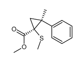 c-2-Methyl-1-(methylthio)-t-2-phenyl-r-1-cyclopropancarbonsaeure-methylester Structure