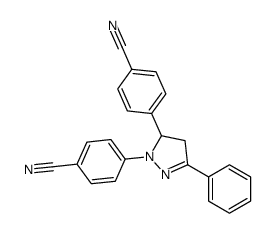 4-[2-(4-cyanophenyl)-5-phenyl-3,4-dihydropyrazol-3-yl]benzonitrile结构式