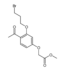 methyl 2-[4-acetyl-3-(3-bromopropoxy)phenoxy]acetate Structure